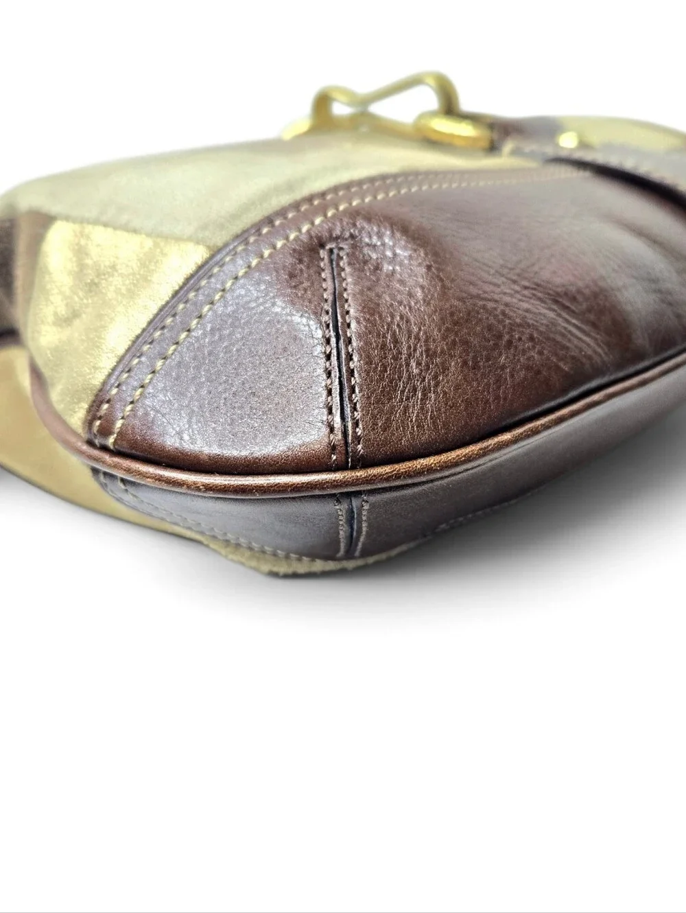 Coach Patchwork Hobo handbag. Brown/gold.